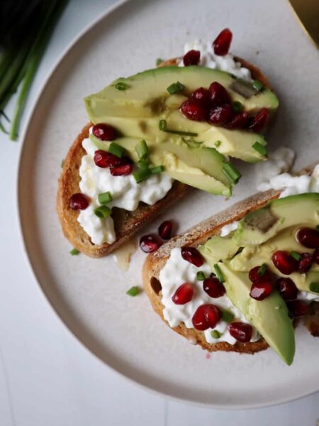avocado and cottage cheese toast