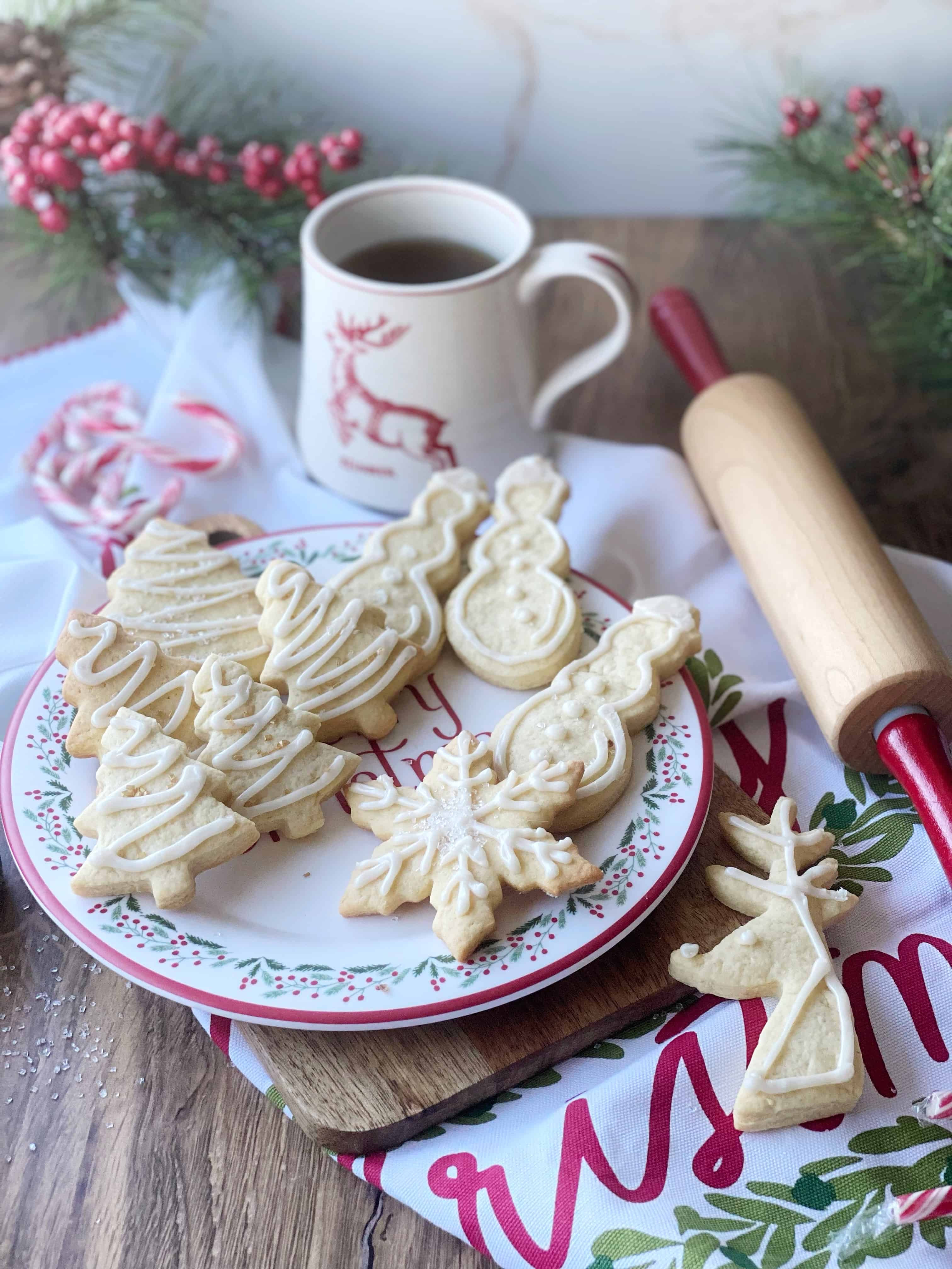 cut out Christmas sugar cookies