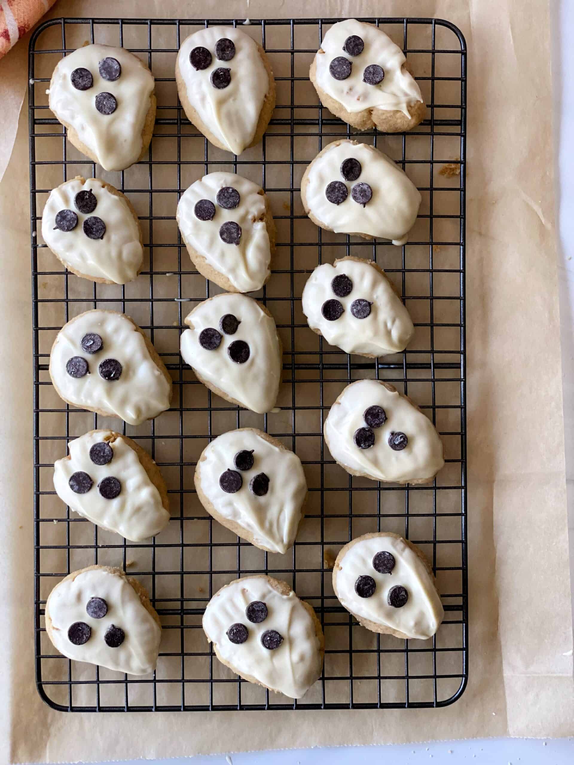 White Chocolate Peanut Butter Ghost Cookies