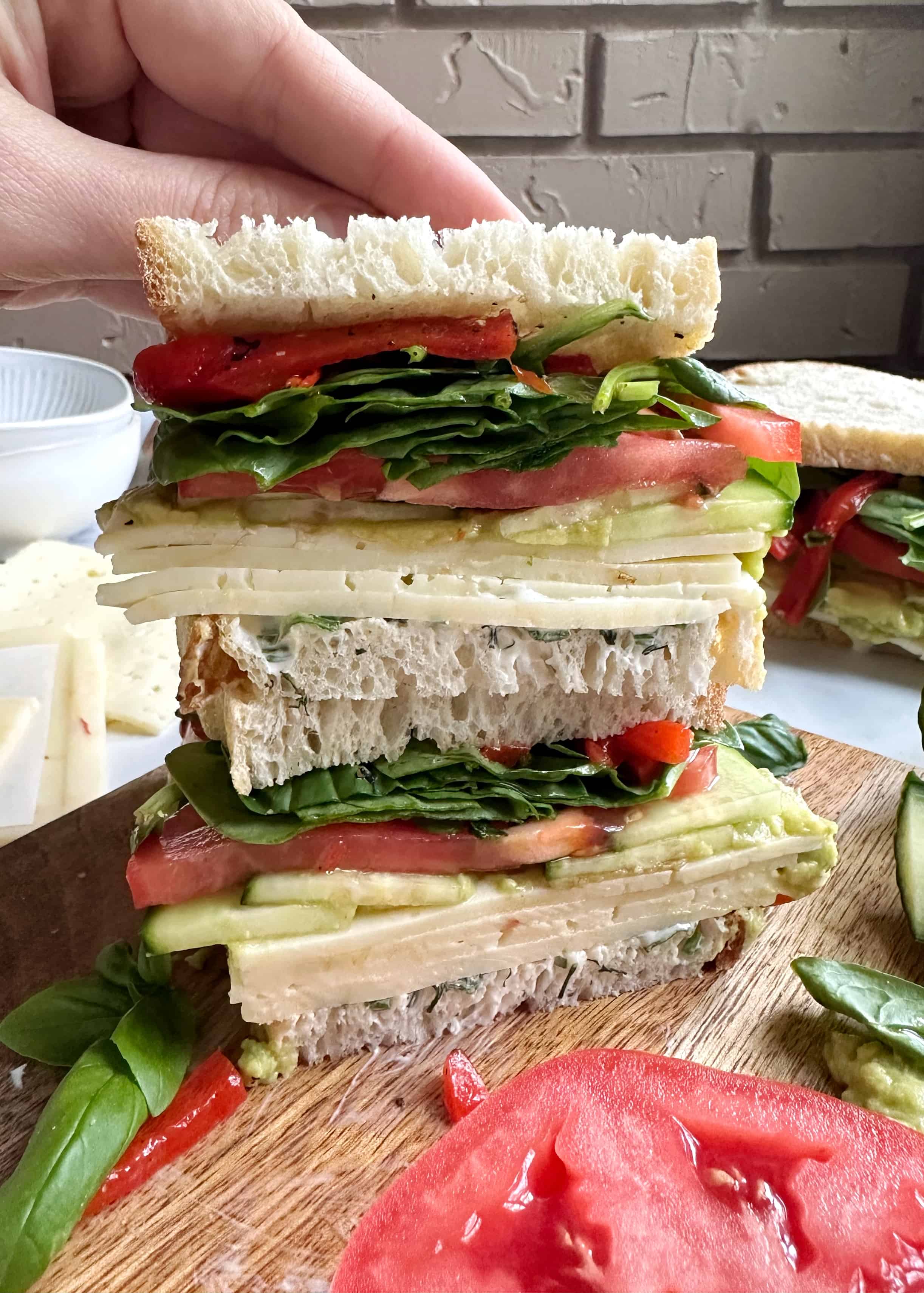 loaded veggie sandwich