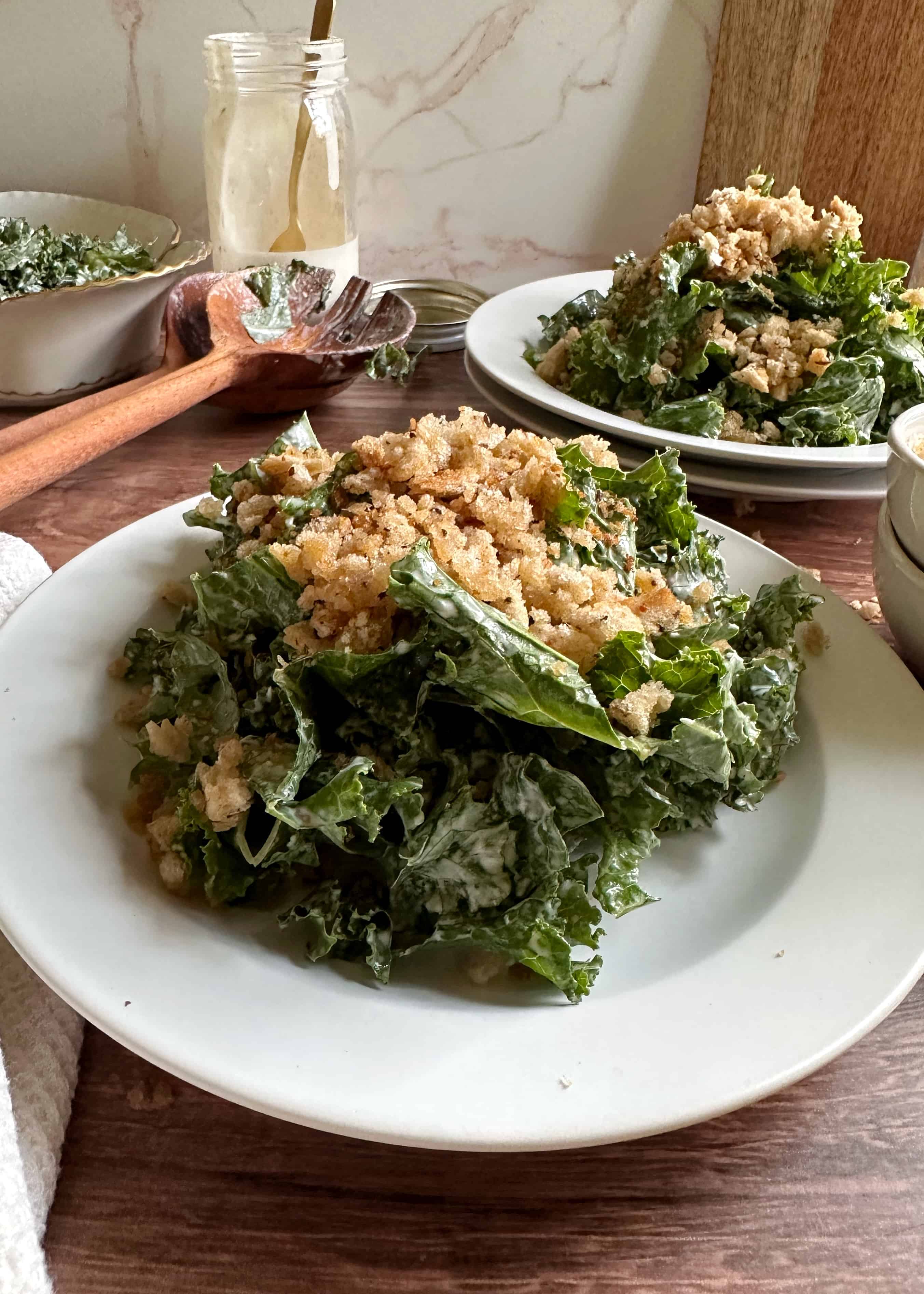 horseradish kale caesar salad