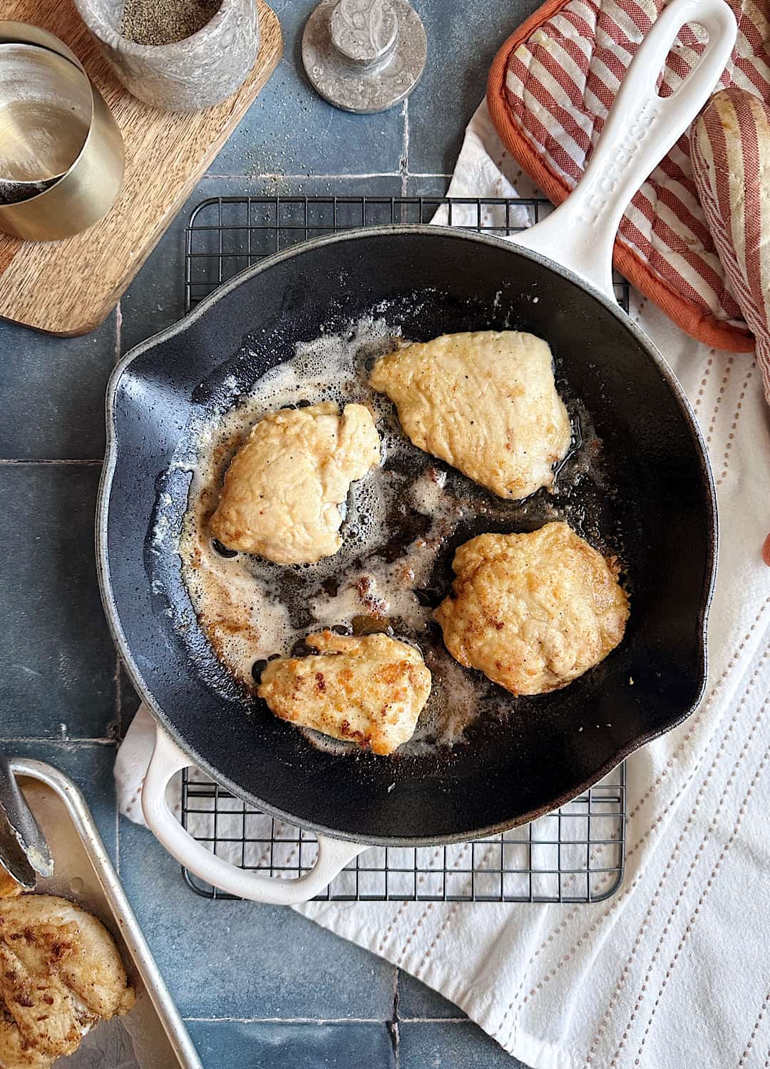 pan fried chicken medallions