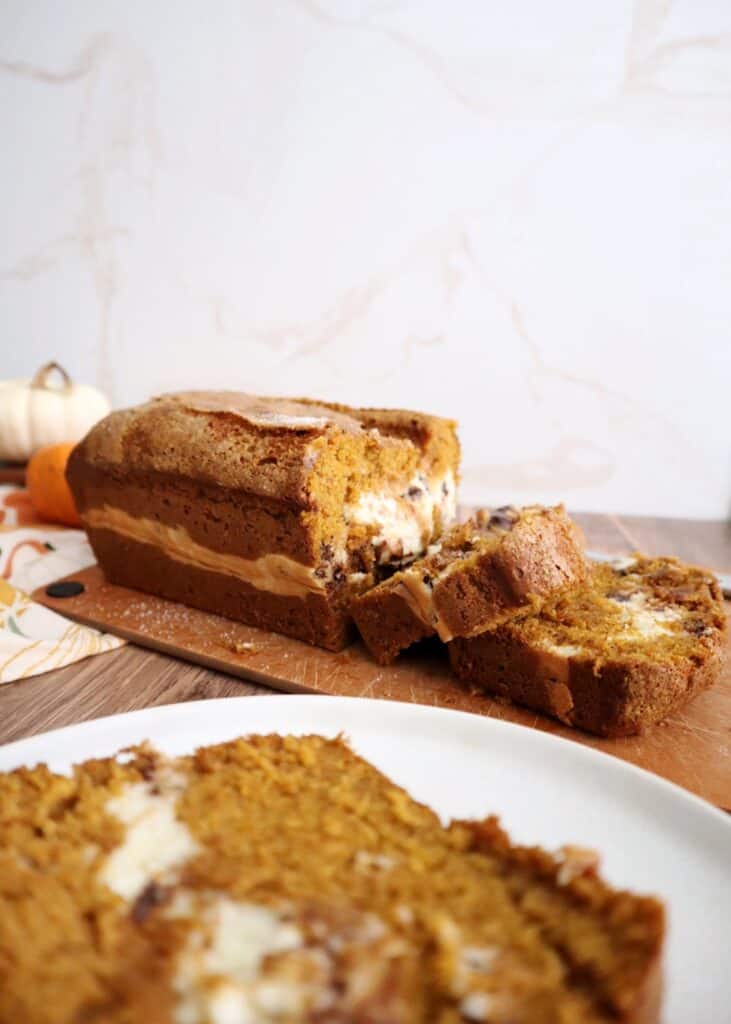 Chocolate Chip Cream Cheese Pumpkin Bread