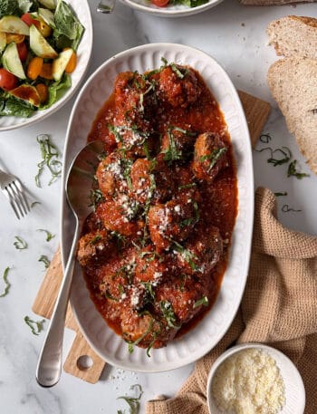 baked Italian style meatballs