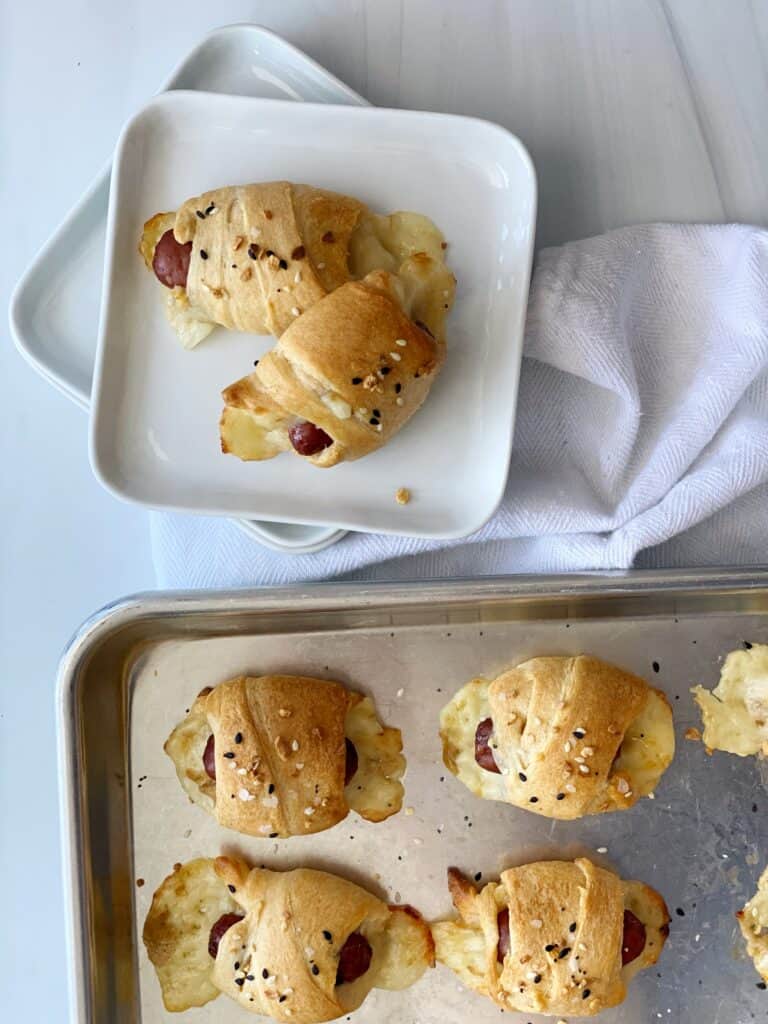 Swiss Cheese and Mustard Pigs in a Blanket