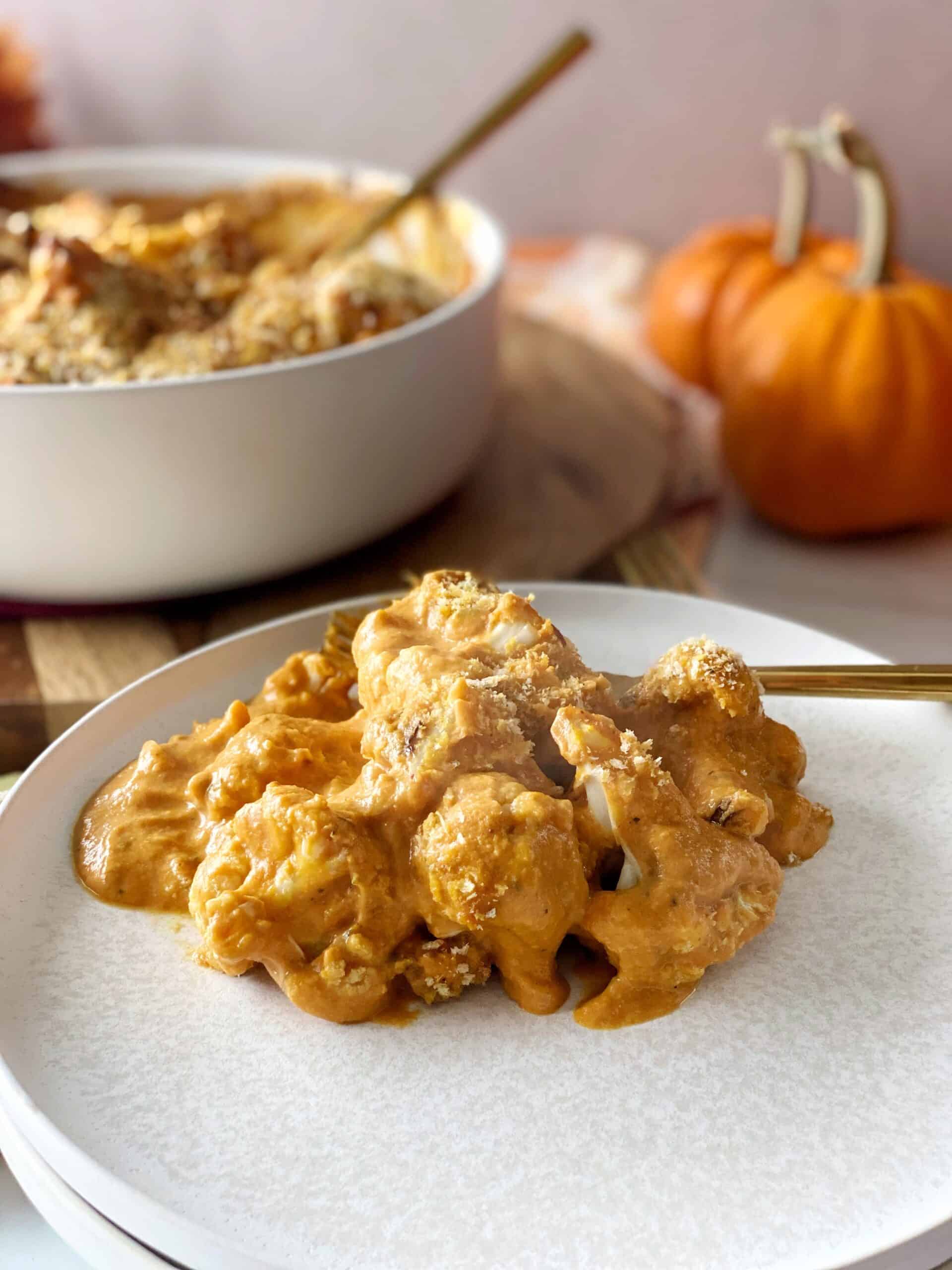 Pumpkin “Cheese” and Cauliflower