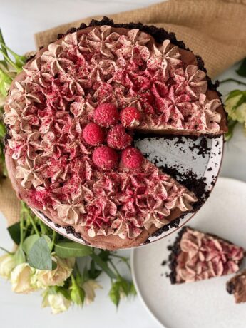 Raspberry and Chocolate Mousse Tart