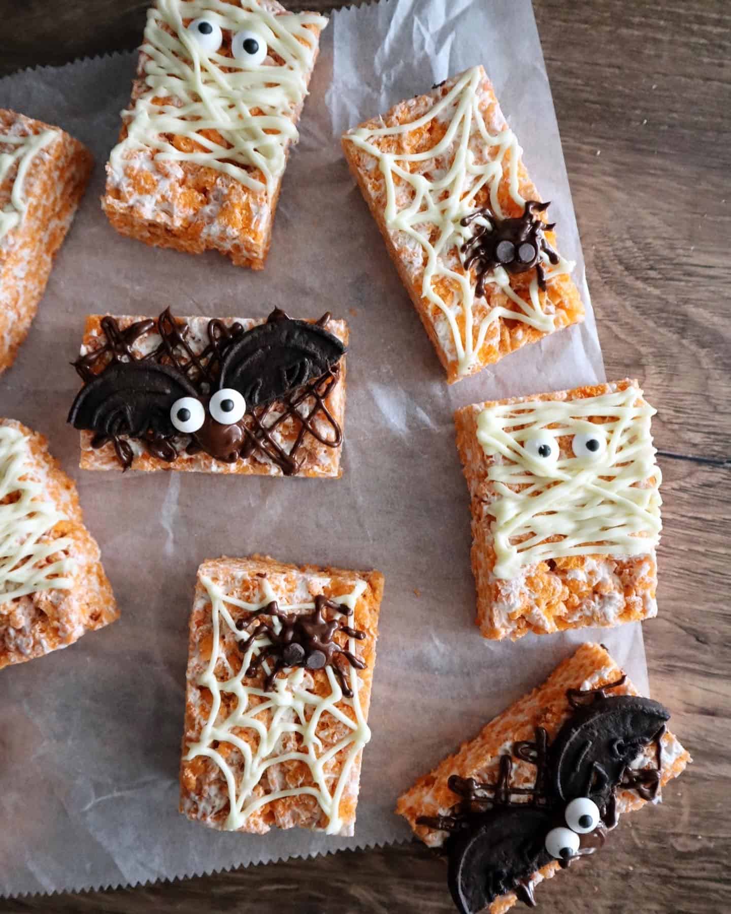 Spooky Spiced Halloween Rice Crispy Treats