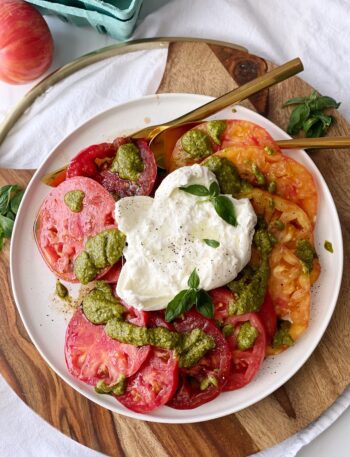 Heirloom Tomato and Burrata Caprese Salad