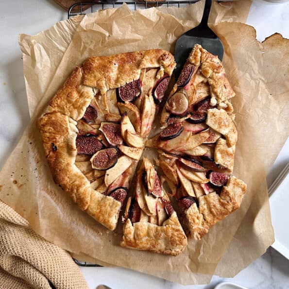 Fig Apple and Ricotta Galette