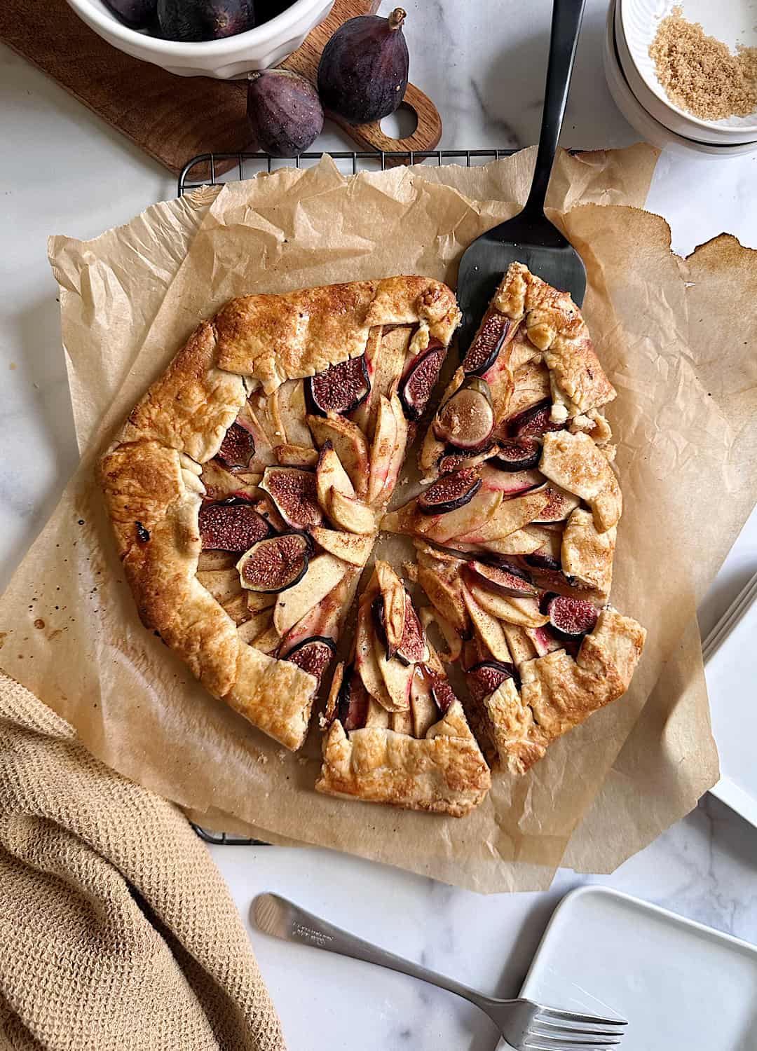 Fig Apple and Ricotta Galette