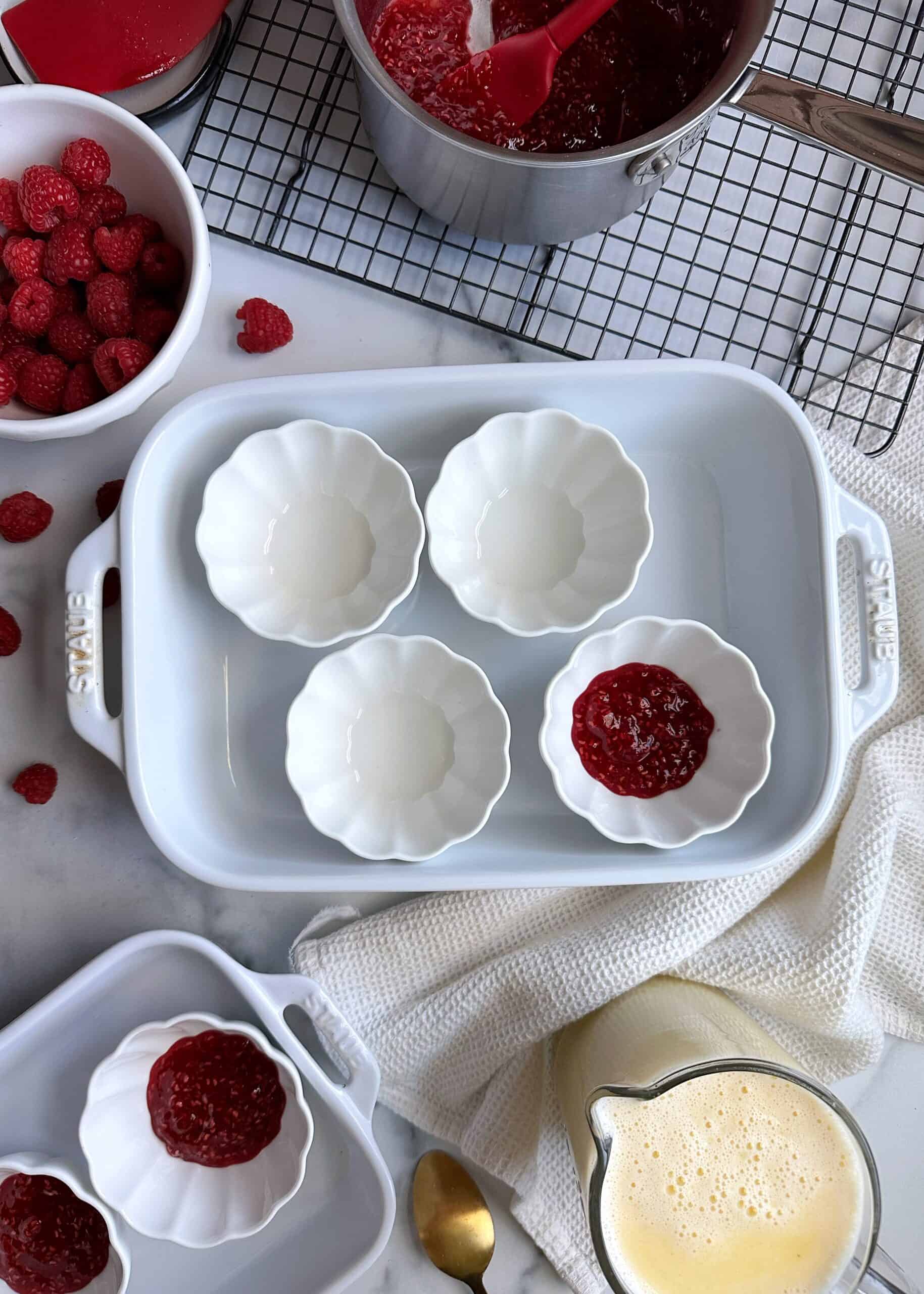 raspberry orange creme brulee