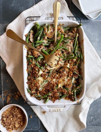 Cheesy Green Bean and Mushroom Casserole