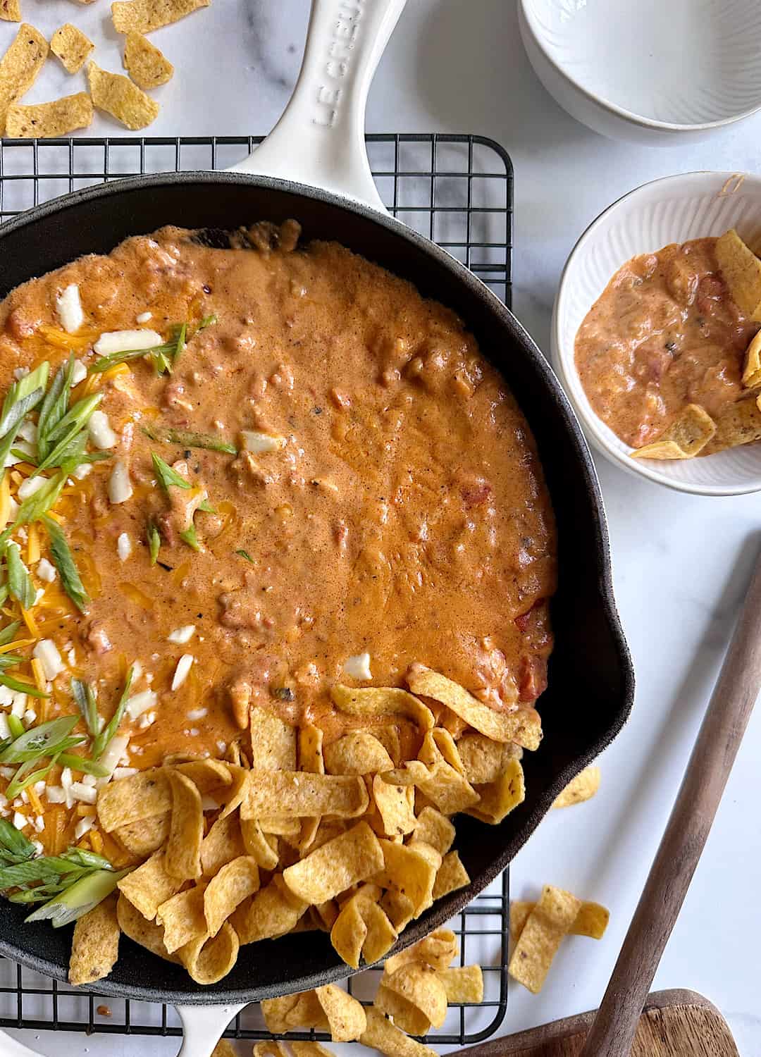 cheesy chorizo chicken dip