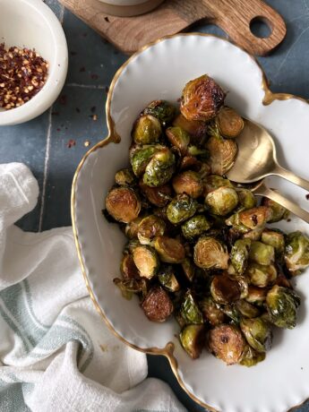 Chili Maple Balsamic Brussels Sprouts