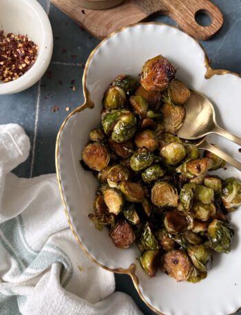 Chili Maple Balsamic Brussels Sprouts