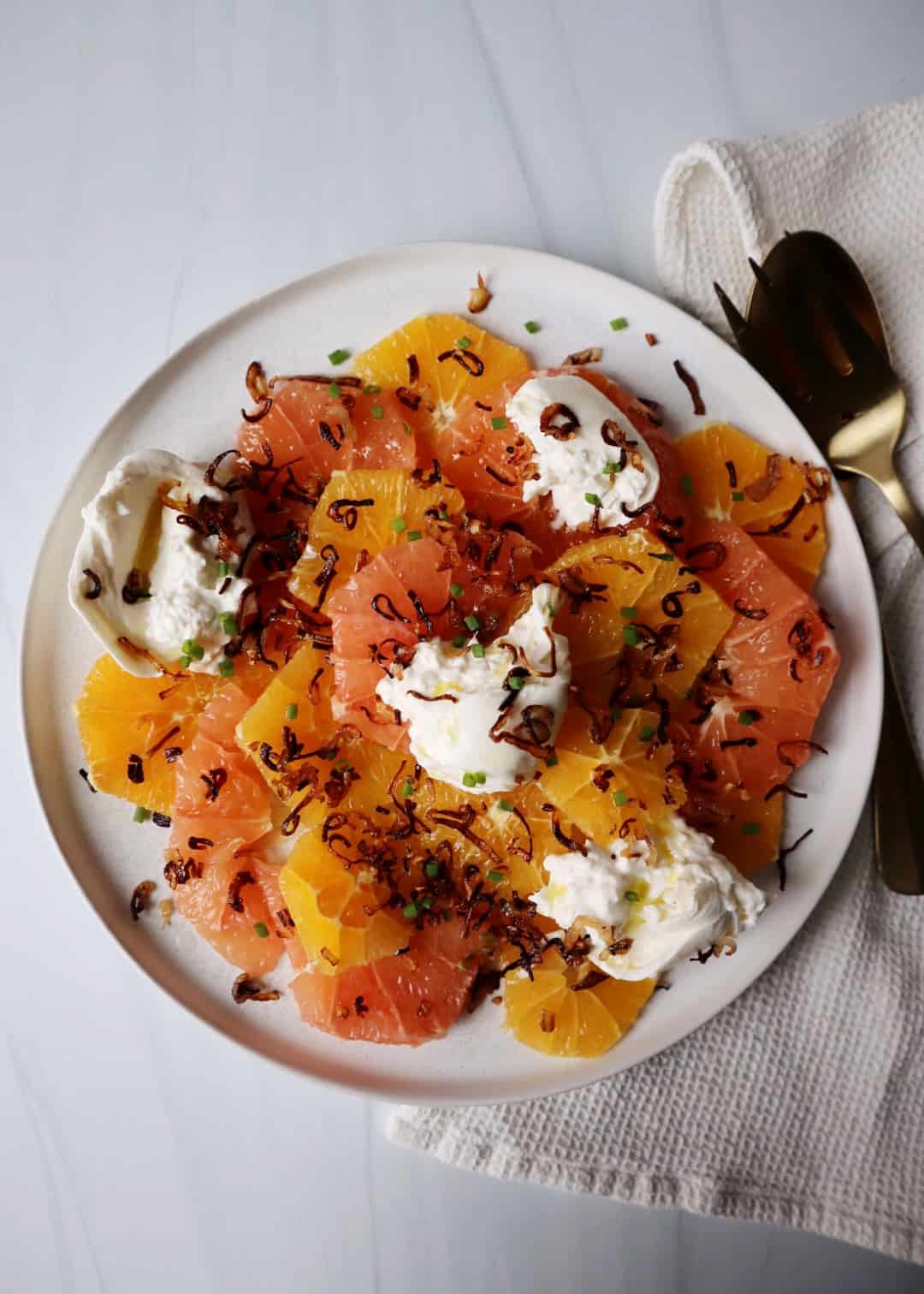 Citrus Salad with Crispy Shallots and Burrata