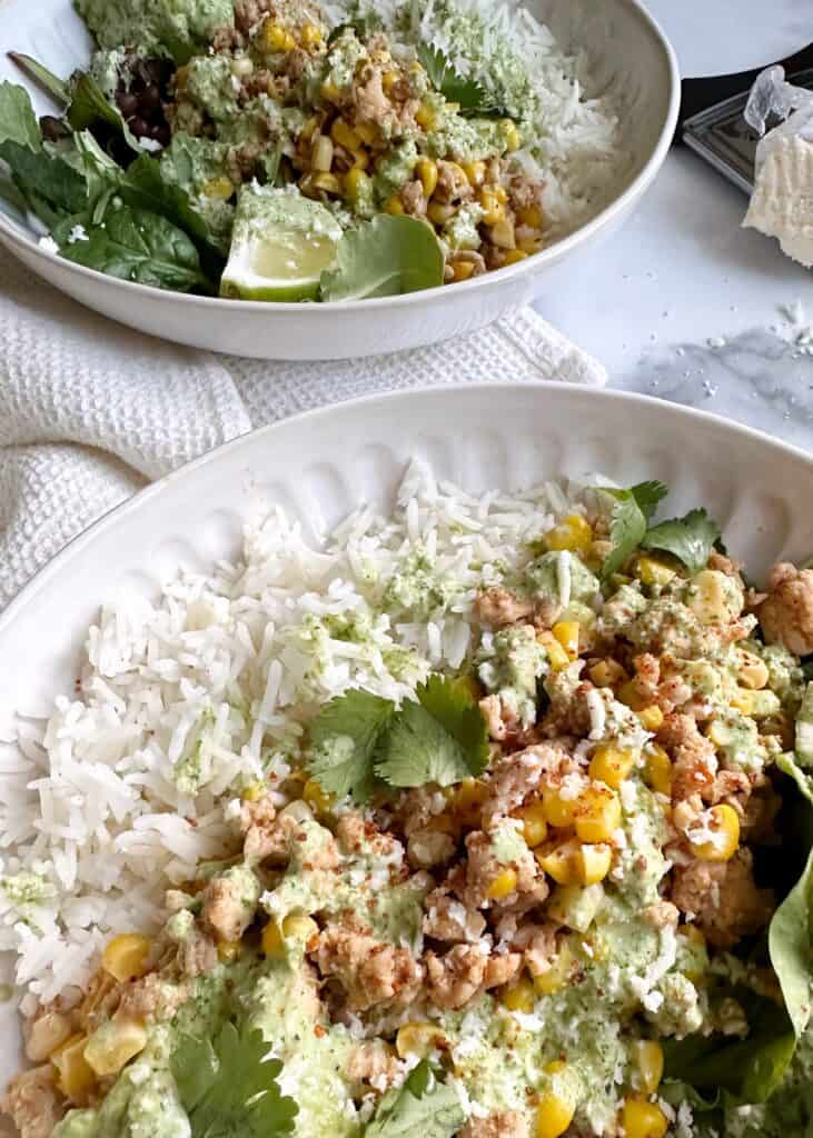 Elote Chicken Burrito Bowl