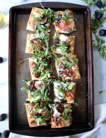 Balsamic Pickled Fig, Prosciutto, and Goat Cheese Pizza