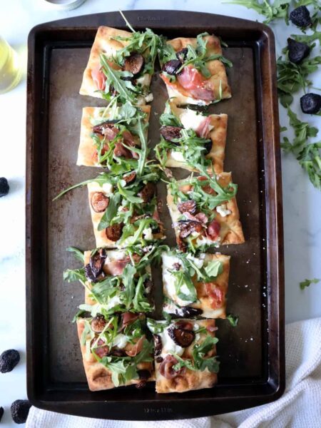 Balsamic Pickled Fig, Prosciutto, and Goat Cheese Pizza