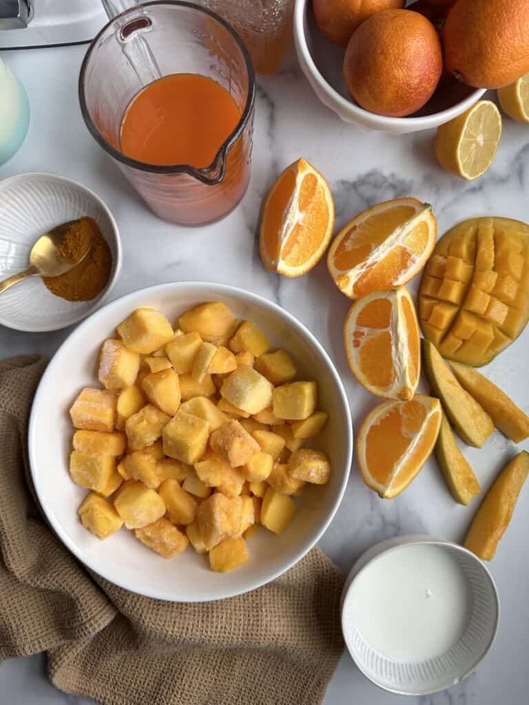 orange carrot mango smoothie ingredients