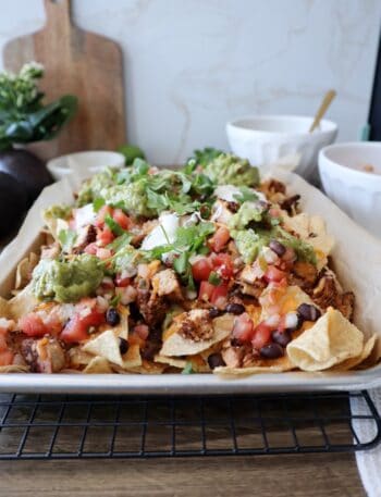 Healthier Oven-Baked Chicken Nachos