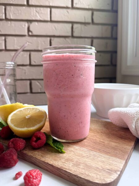 Bright Pink Raspberry Beet Smoothie