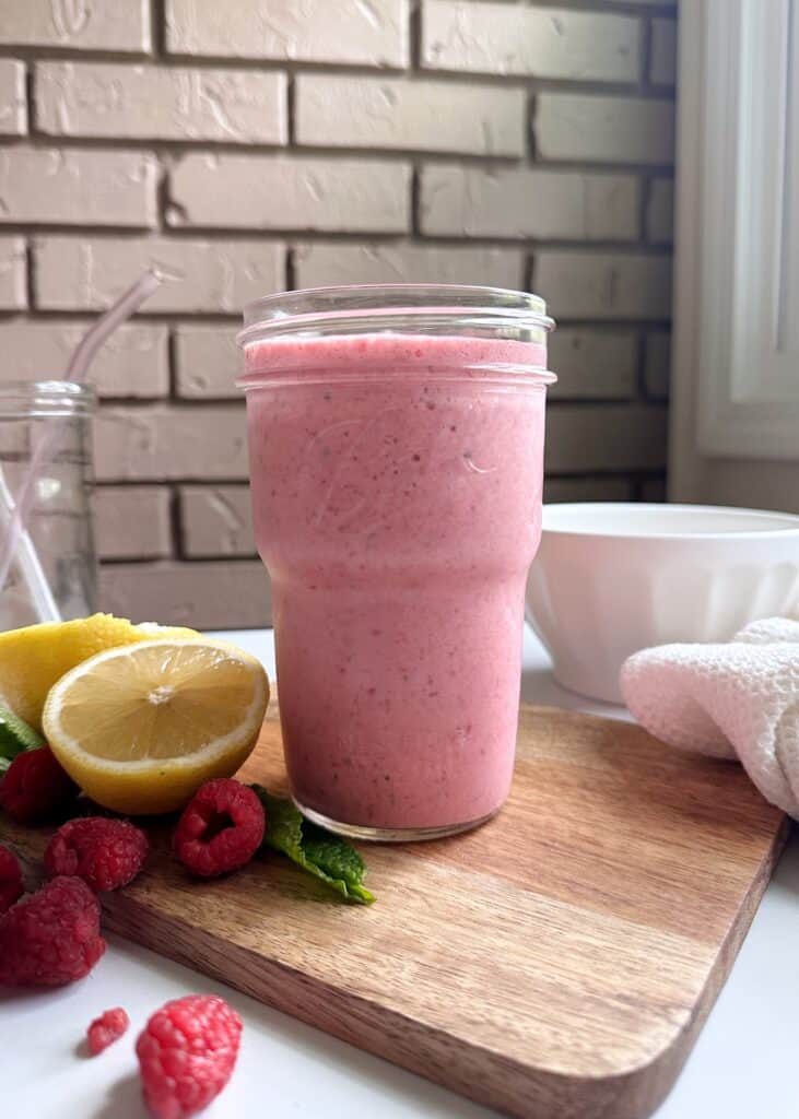 Bright Pink Raspberry Beet Smoothie