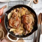 Skillet Pork Chops with Sauteed Shallot and Apple