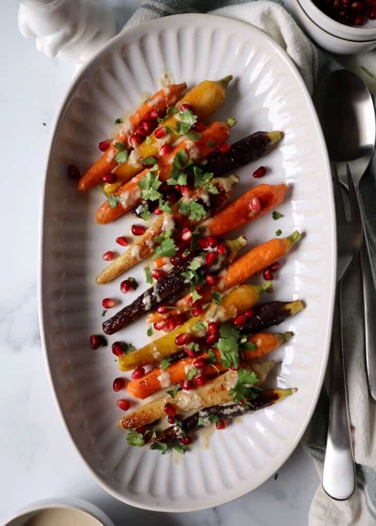 Roasted Carrots with Tahini Drizzle