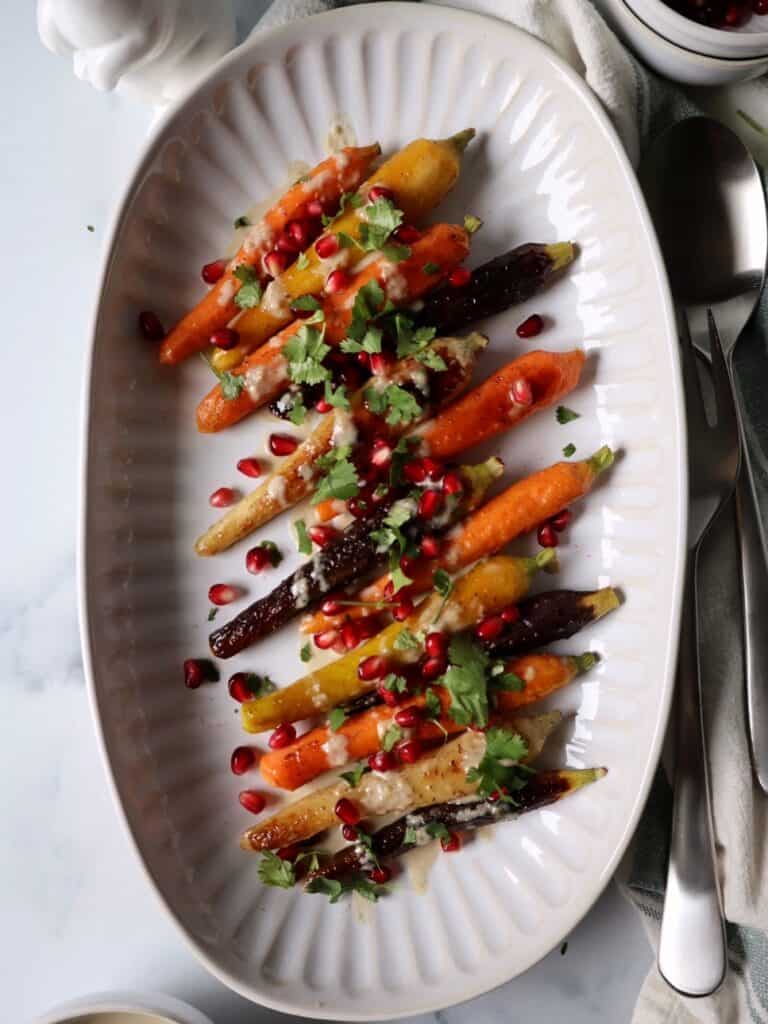 Roasted Carrots with Tahini Drizzle