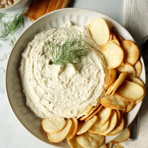 Smoked Trout and White Bean Everything Dip