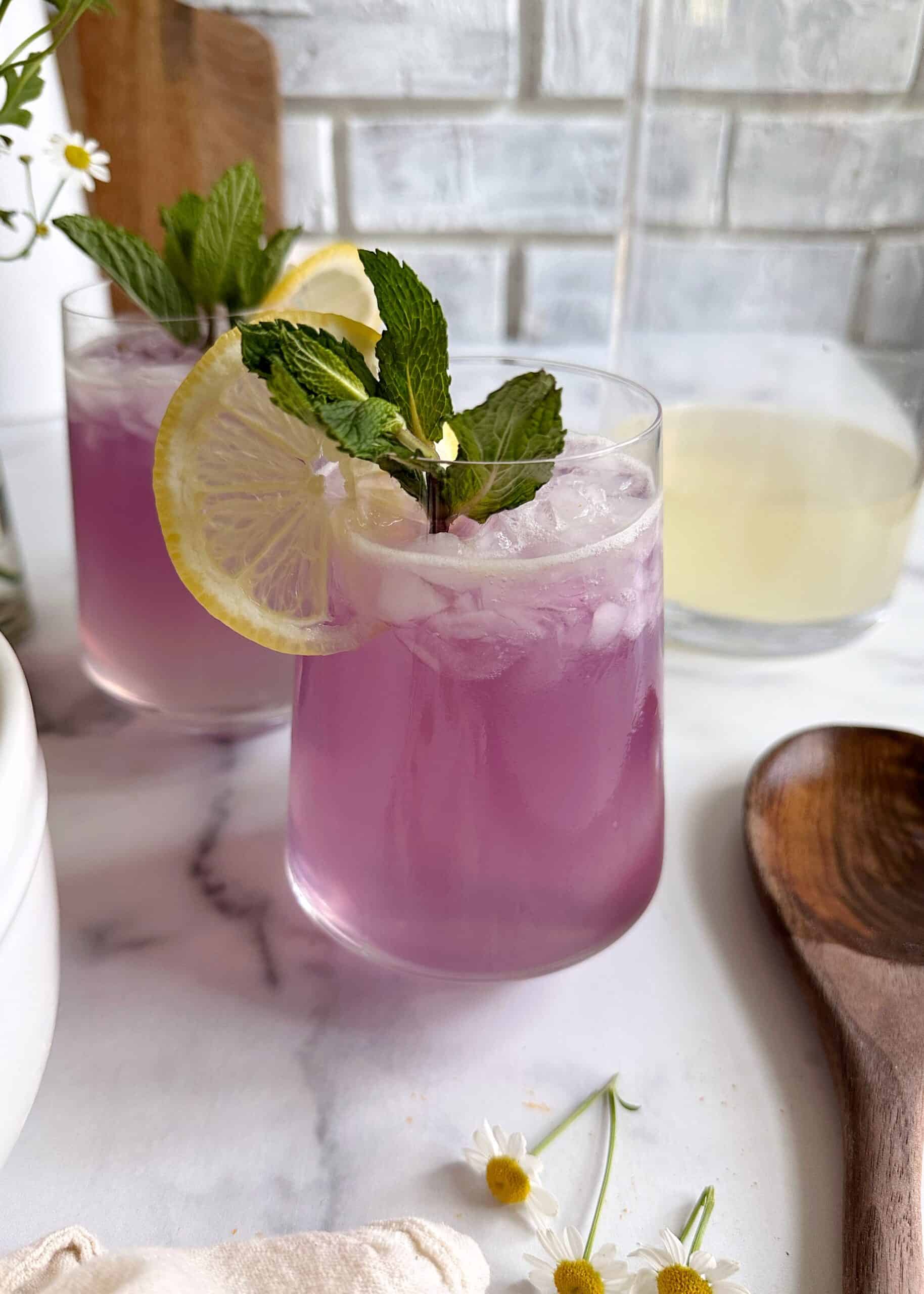 Sparkling Lavender Mint Lemonade