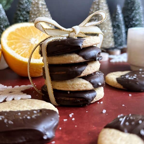 Chocolate Dipped Orange Sugar Cookies