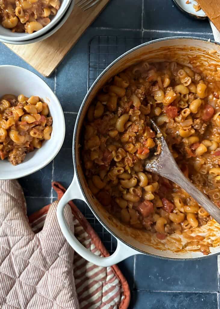 Veggie Loaded Beef Goulash