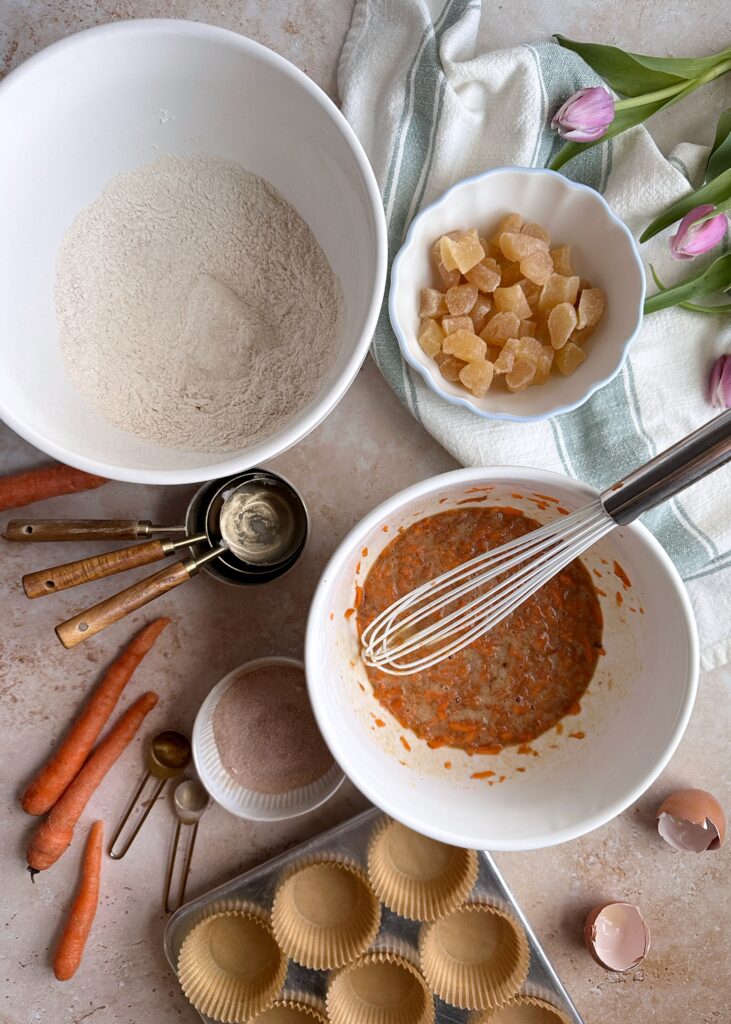 carrot ginger muffin ingredients