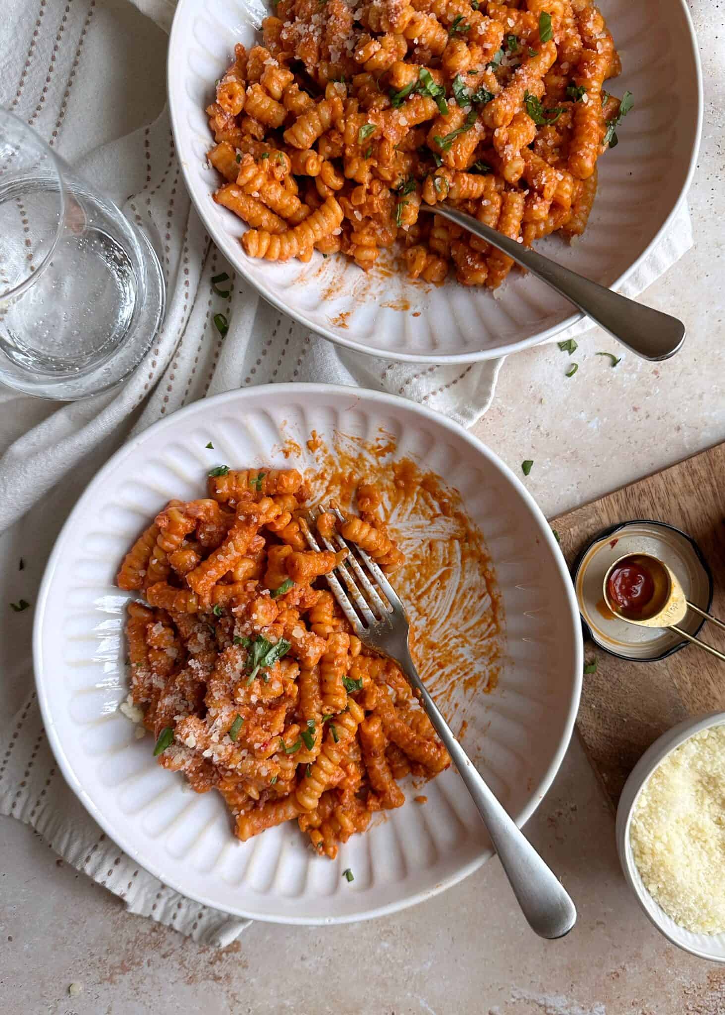 Pancetta and Calabrian Chili Pasta Alla Vodka - Laura Loves to Cook