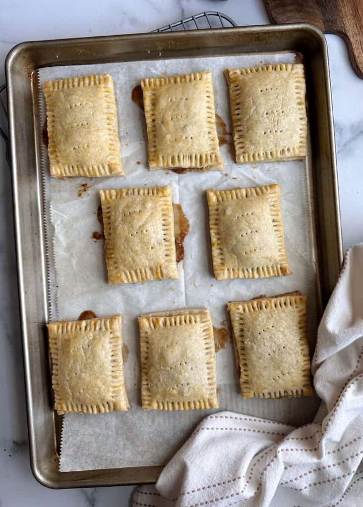 homemade pop tarts out of the oven