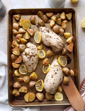 roasted lemon chicken and potatoes