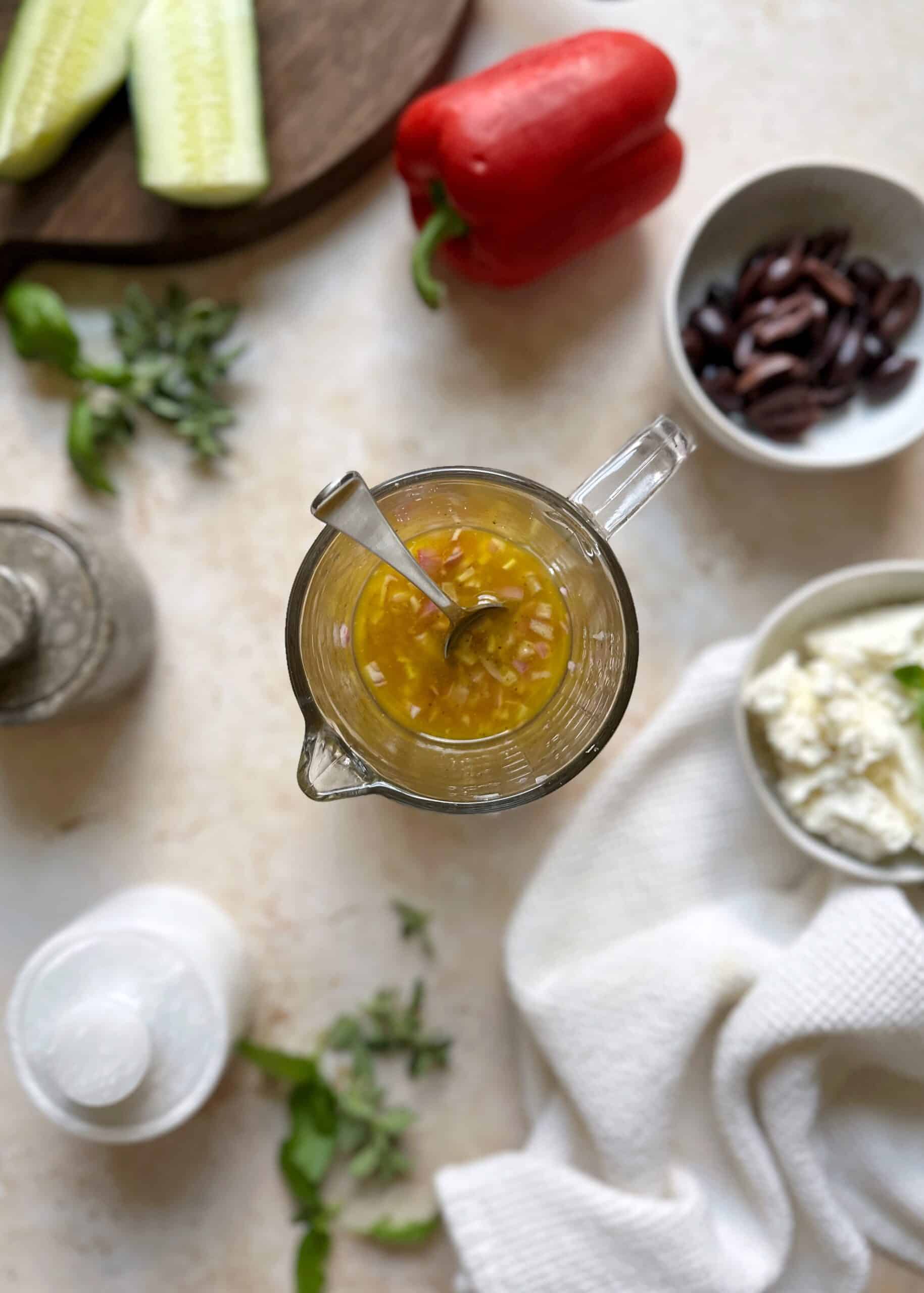 dressing for greek farro salad