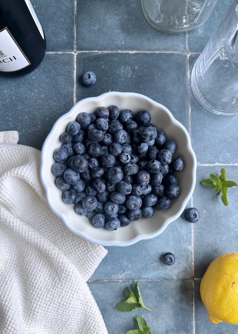 bowl of fresh blueberries