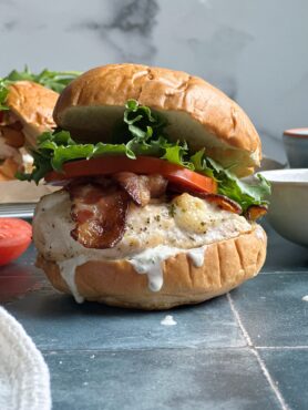 chicken ranch blt on brioche buns