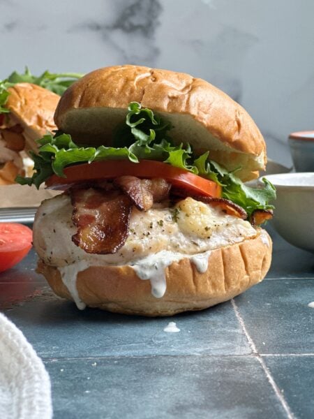 chicken ranch blt on brioche buns