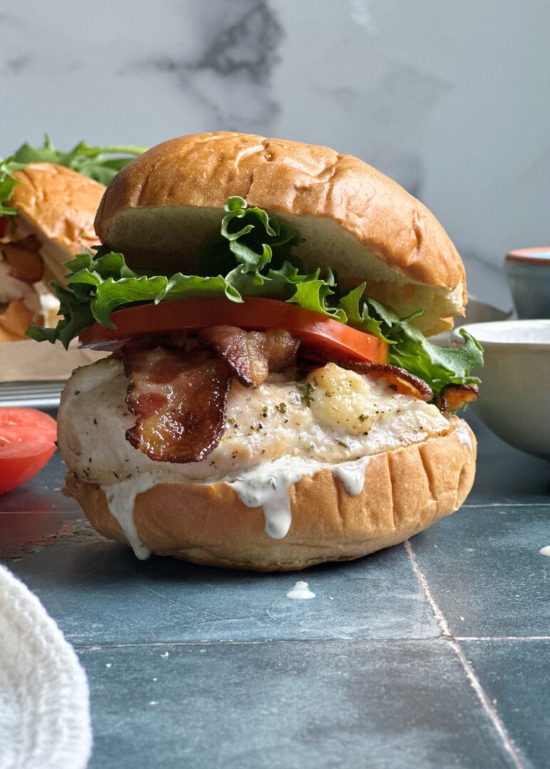 chicken ranch blt on brioche buns