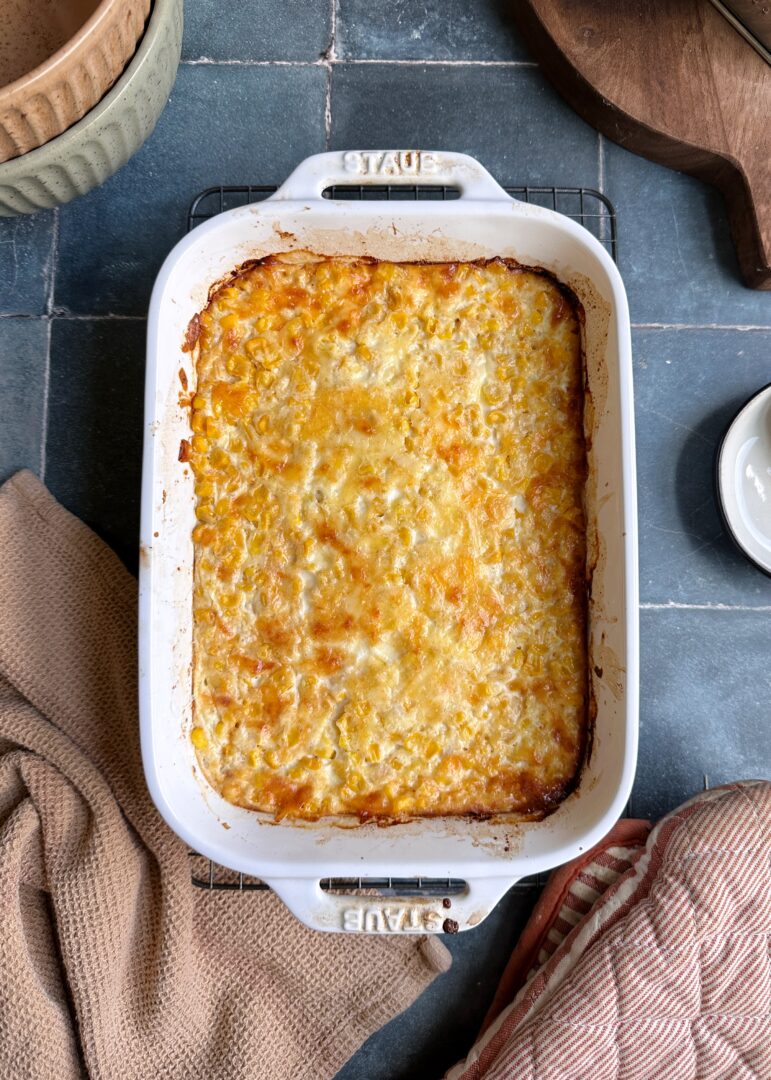 baked cheesy corn casserole