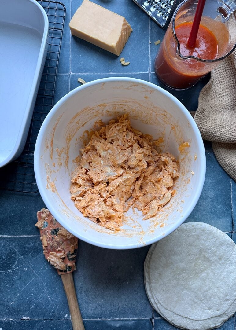 buffalo chicken enchilada filling