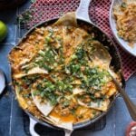 chipotle pumpkin chicken enchiladas skillet